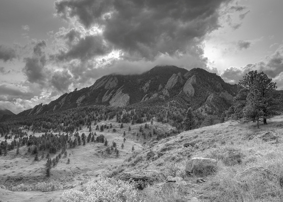 Bear Mountain and Devils Thumb HDR BW 091313